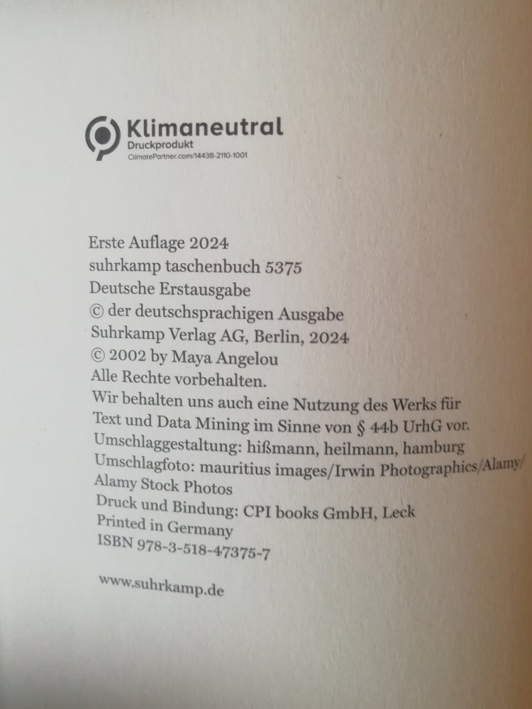 Mit jedem Schlag unserer Flügel - ( Maya Angelou Memoire 6 )