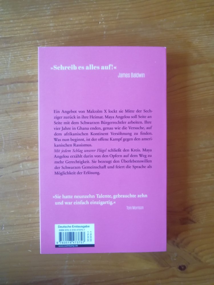 Mit jedem Schlag unserer Flügel - ( Maya Angelou Memoire 6 )