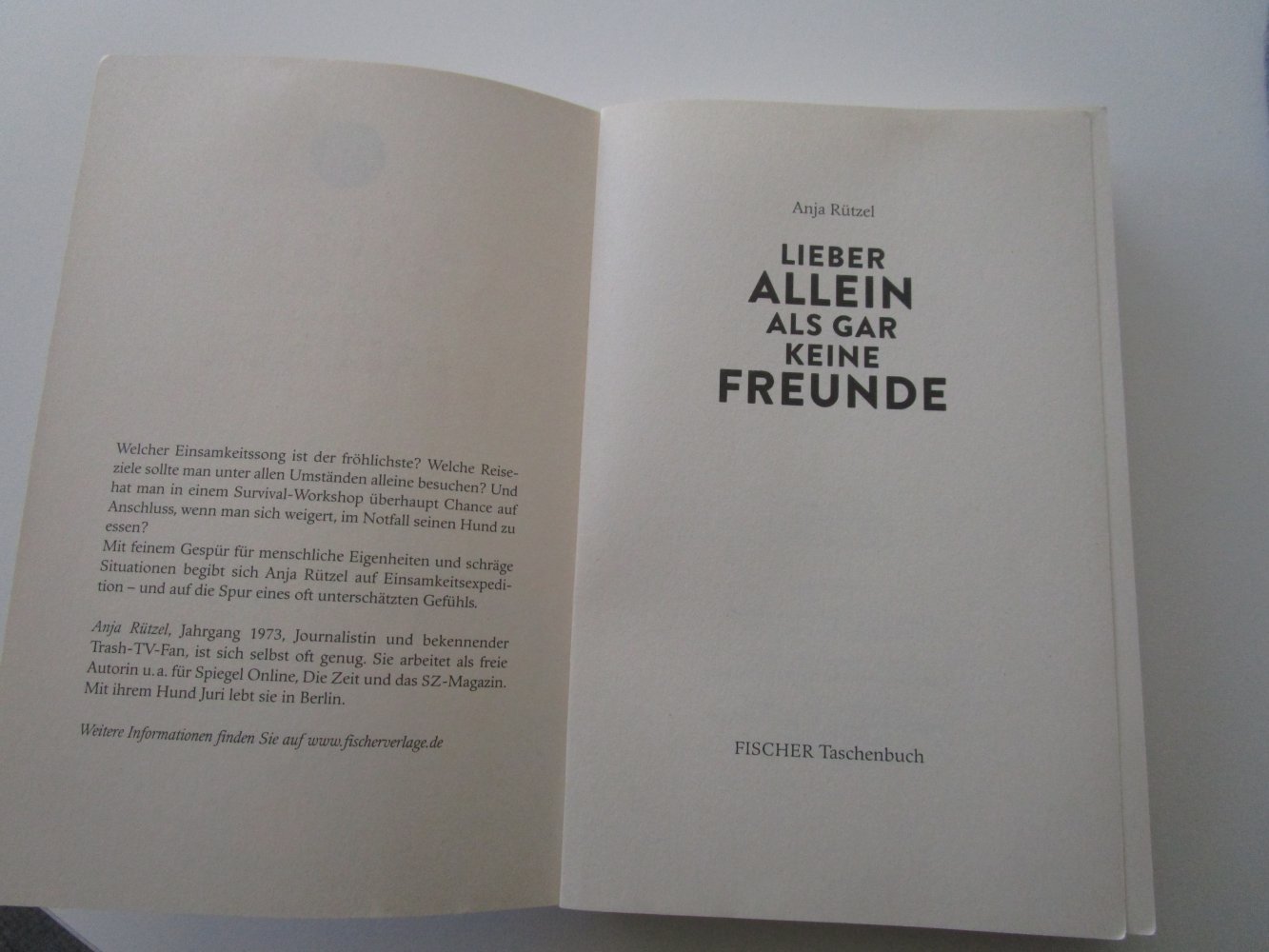Lieber allein als gar keine Freunde Anja Rützel