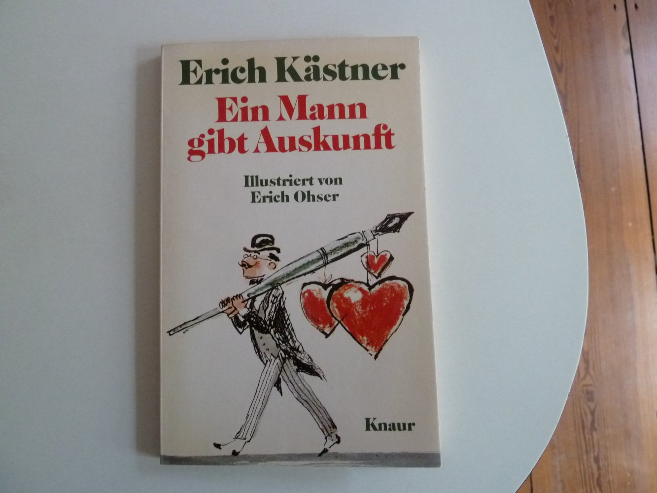 Erich Kästner Ein Mann gibt Auskunft Zeichnungen von Erich Ohser Taschenbuch Knaur Verlag 1980