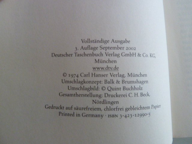 Theodor Fontane Frau Jenny Treibel oder Wo sich Herz zum Herzen find't dtv Verlag vollständige Ausgabe 2002 