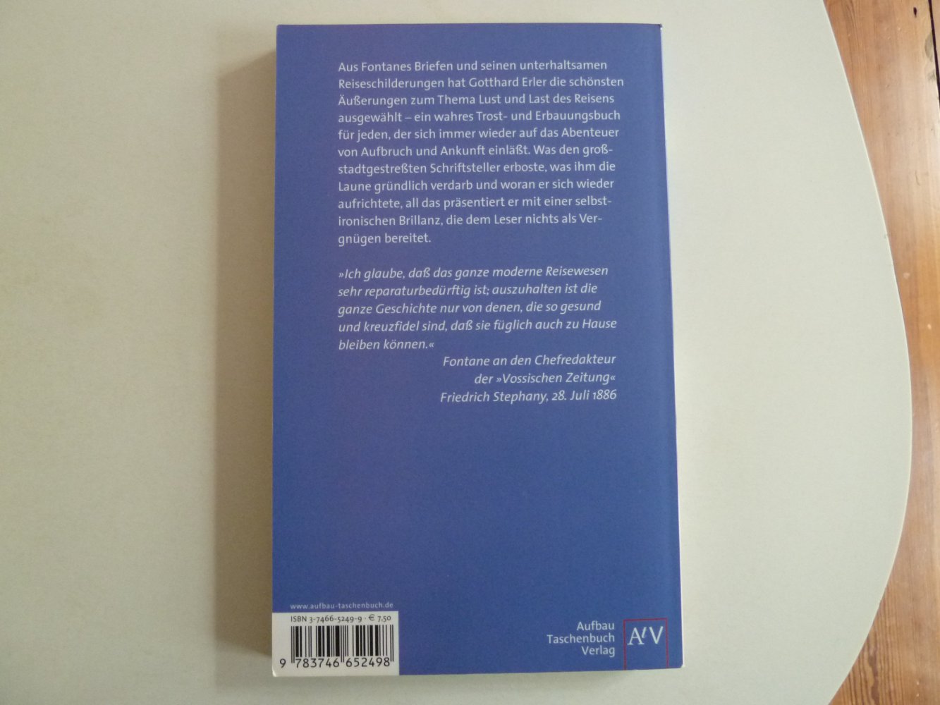 Theodor Fontane Der Lokus im Levkojenbeet Kleines Brevier für Reisende & Sommerfrischler Taschenbauch Aufbau Verlag