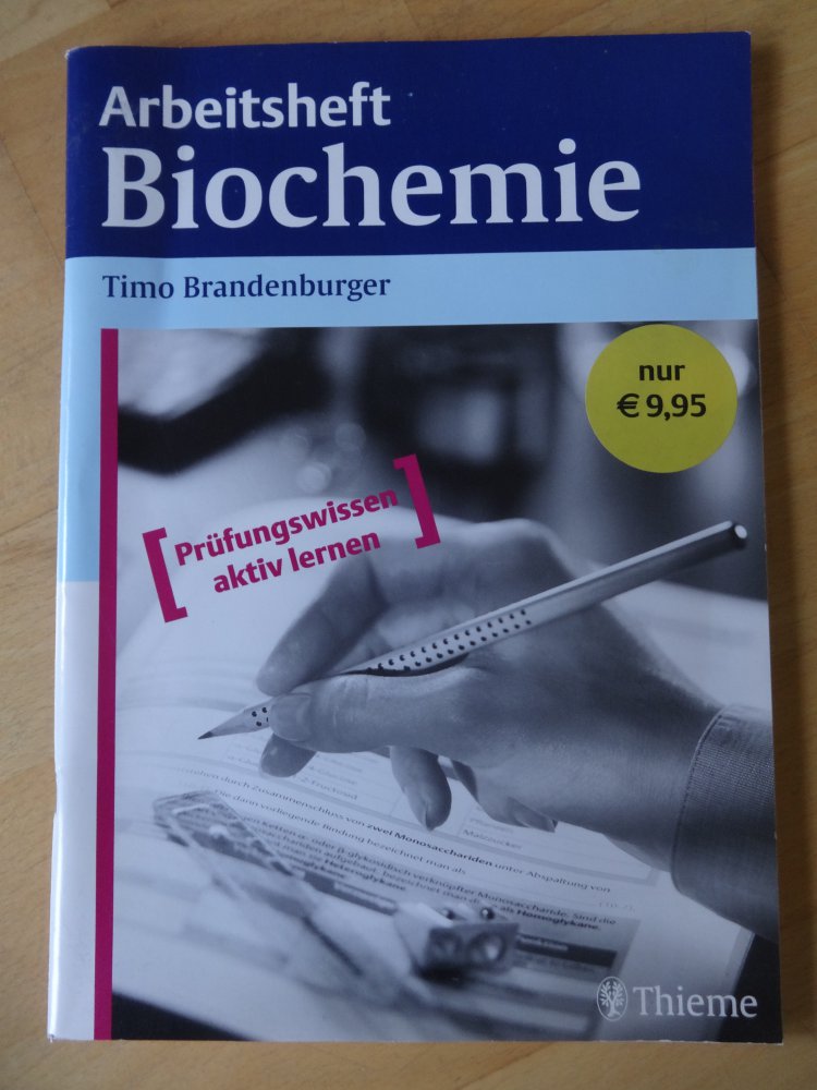 Lehrbuch der Biochemie mit CD (Wiley-VCH 2002) und einem Arbeitsheft für die Prüfungsvorbereitung (Thieme)