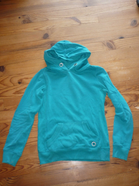 petrolfarbener Hoodie