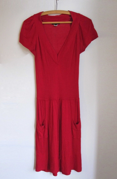 Tolles fein Strickkleid in rot* S/M