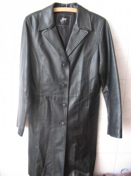 GIPSY Kurzmantel Ledermantel Leder Gehrock Gr. 40 - 42 in schwarz