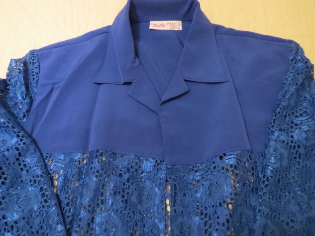 2-Teiler (Bluse und Top), sehr schick, royalblau