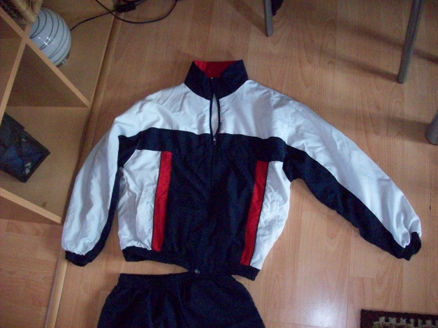 Jogginganzug, Hausanzug, Fitnessanzug, Sportanzug, Trainingsanzug,  blau, Gr. 152, unisex