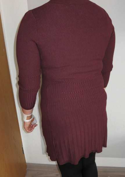 Weinrotes Wollkleid Größe L