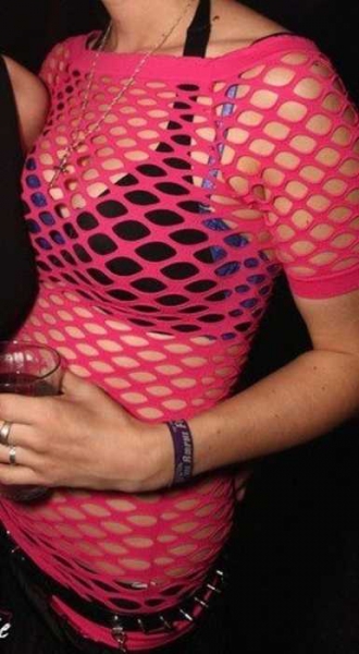 Netzshirt, pink, Gothic, Cyber