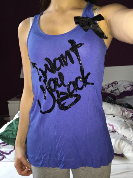 königsblaues Top von Mango Größe XS