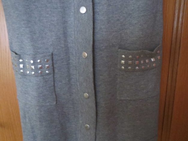 Strickjacke(lang), NEU,grau