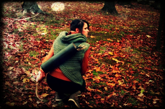 Katniss Schal grau L Kragen Tribute von Panem Everdeen Loop Cowl Scarf  