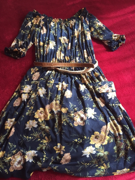 Mango Kleid 34 XS floral dunkelblau Blümchen Hippie #Mango