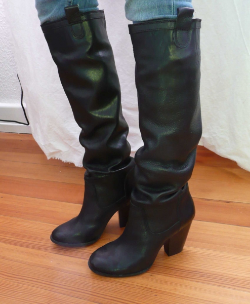 Vince Camuto Slouch Echt Lederstiefel schwarz Gr.37