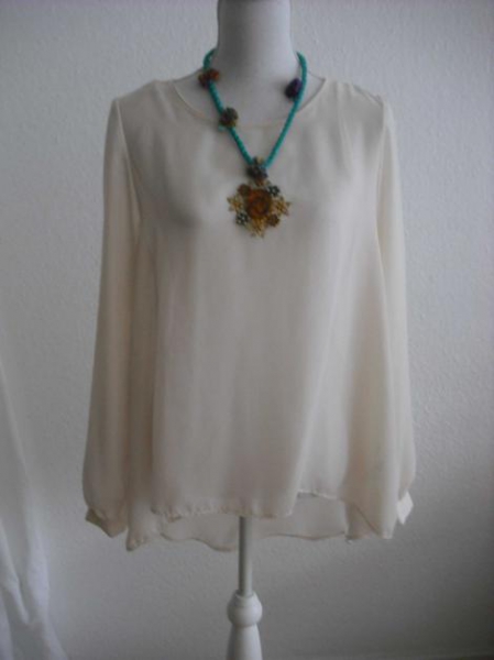 Transparente Bluse, eierschalen-farbend - Atmosphere