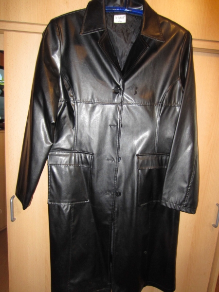 Ledermantel Halloweenmantel lang Gr.L 42/44