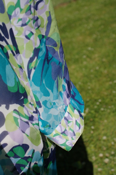 Bluse Tunika Clarina Collection weiss blau grün türkis leicht transparent 