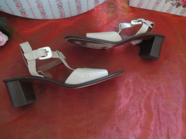 Original VINTAGE * Echt- Leder * Sandalen * Sandaletten mit Steg * Strap 