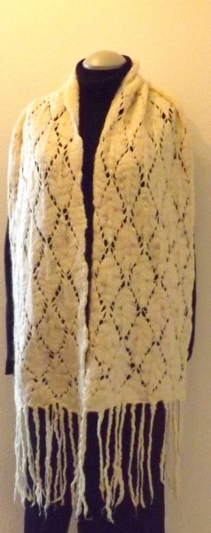 Schal PENNYBLACK wollweiß Lochmuster 