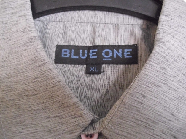 Blue One Herren Hemd Gr. XL Kurzarm grau Topzustand
