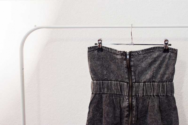  Vintage Used Look Jeanskleid