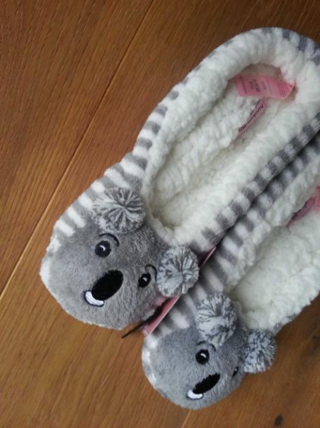 Super flauschige Koala - Hausschuh - Ballerinas - 40/41 - Neu, mit Etikett