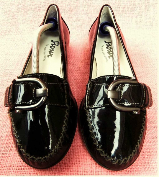 Wie neu - Sioux Lackleder Pumps - 100 % Leder - rabenschwarz - Größe 5 ( 38 )