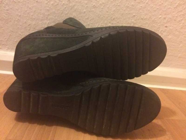 Chelsea Boots mit Keilabsatz Dunkelgrün