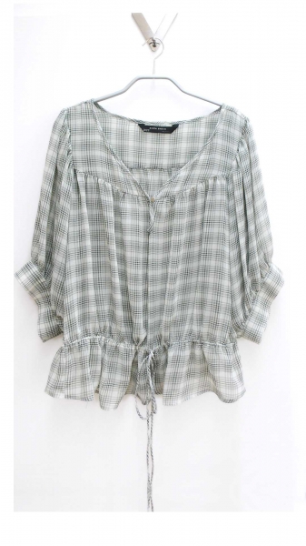 Zara: helle Bluse im Boho-Style Gr. XS - M