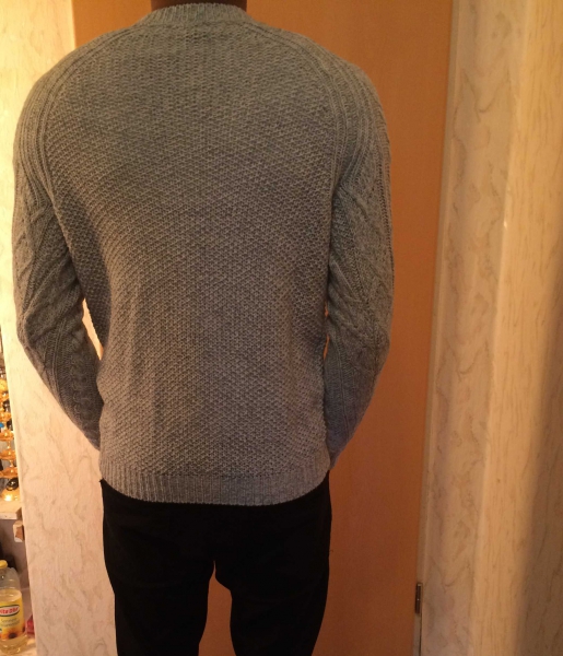 Grauer Zopfpullover H&M, XS, Neu