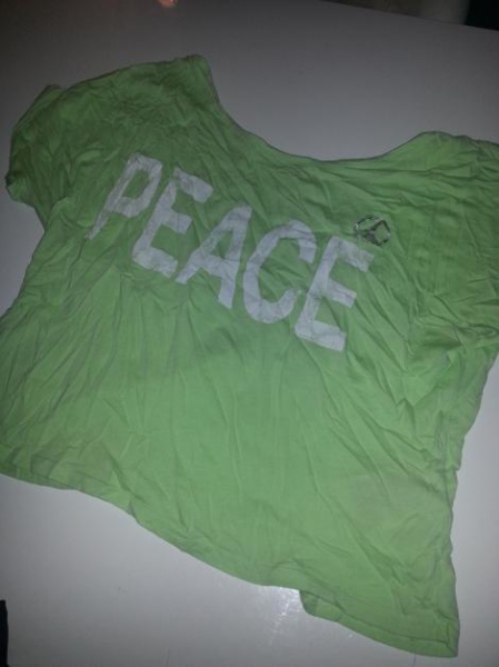 T-Shirt mit Schlabberoptik, grün