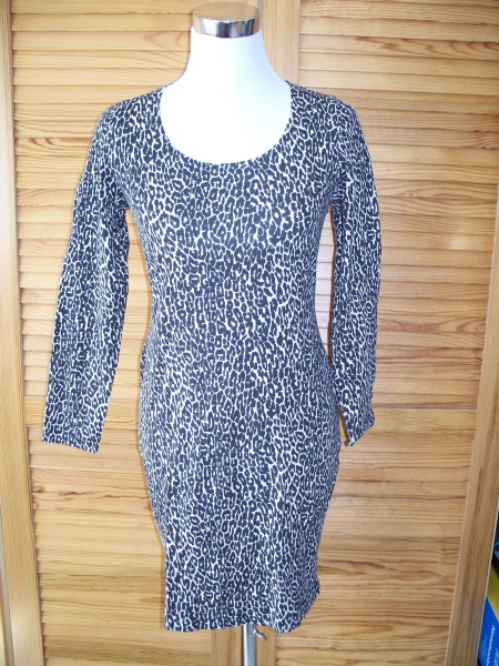 VINTAGE// 80er-Leo-Kleid Bodycon Gr. 36