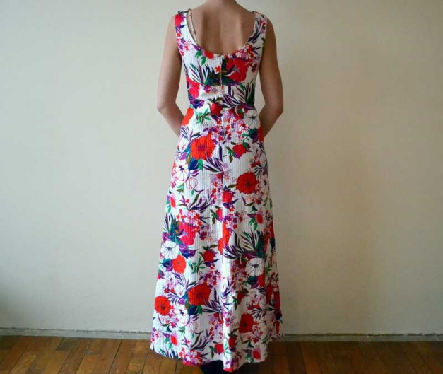 Vintage 60s maxi floral bright dress
