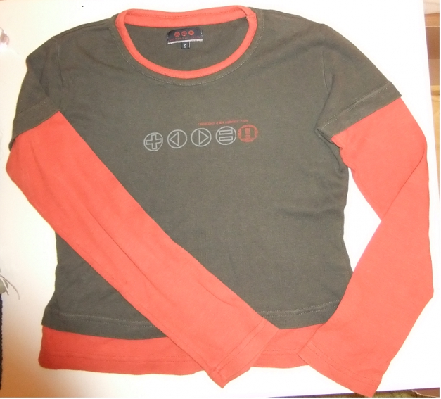 Weiches Shirt in Olive Orange für Sport, Party