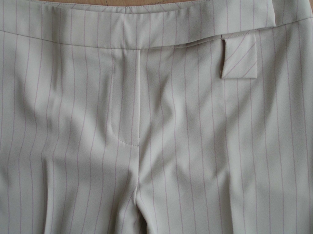 chice Stoffhose Zero Nadelstreifenhose Stretch Hose 40 Beige Neu