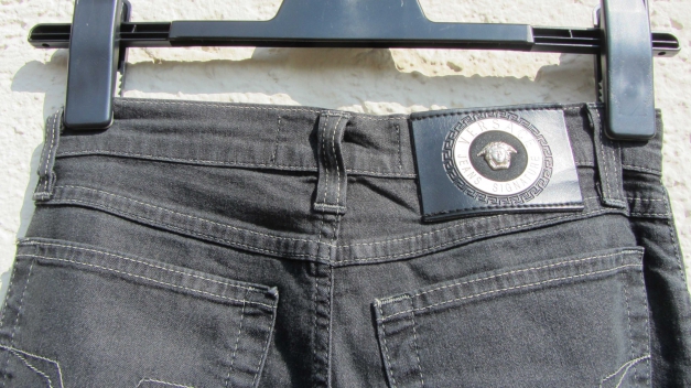 Jeanshose von Versace in Grau