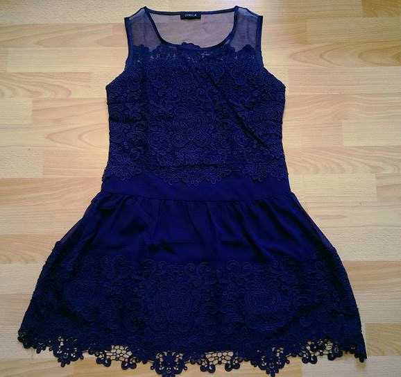 Wunderschönes blaues spitzen Cocktailkleid