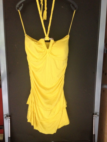 Gelbes Party Cocktailkleid