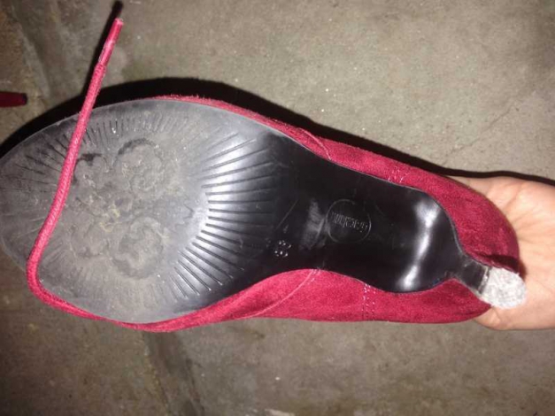 Deichmann Graceland Schuhe Pumps mit Schnür rot