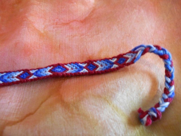 Armband | Freundschaftsarmband bordeaux-blau-weiß