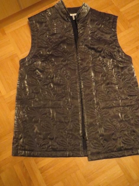 Weste, gesteppt, silber-grau, neu