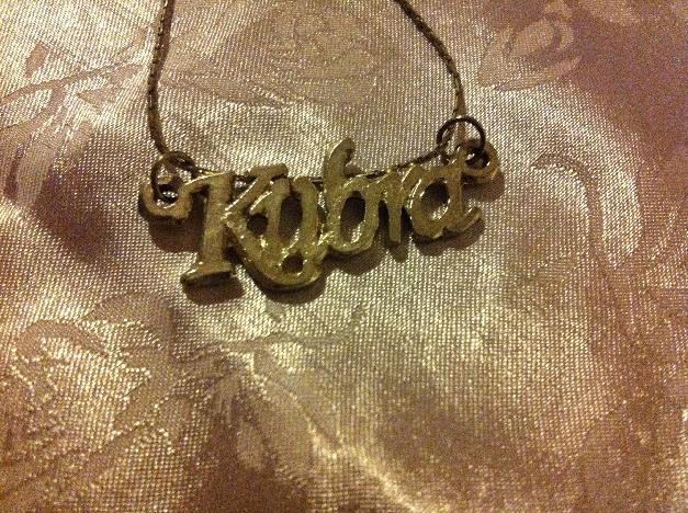 Kette mit Name: Kübra, Silber