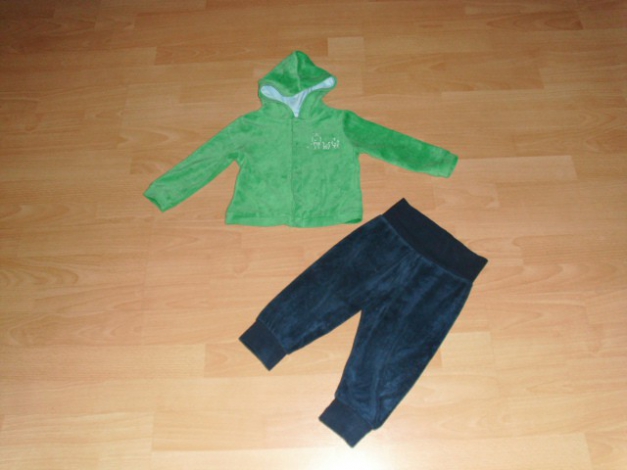 Nickianzug von Impidimpi, grün-blau, Gr. 74/80