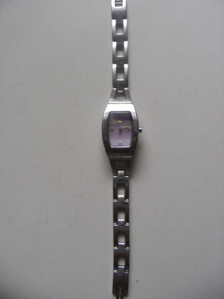 Fossil Uhr ES-9860 Silber lila/flieder 