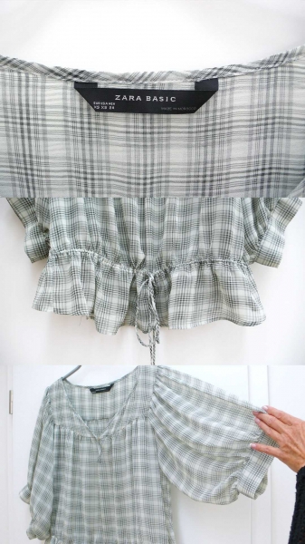 Zara: helle Bluse im Boho-Style Gr. XS - M