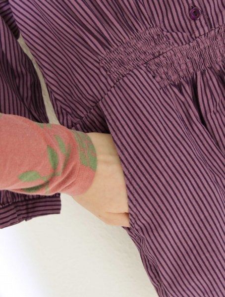 nümph Bluse, lila gestreift