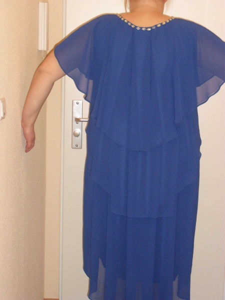 Königsblaues Abendkleid Gr. 52