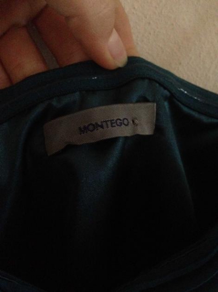 Abendkleid kurz petrol Montego