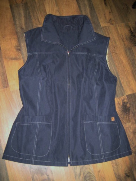 Weste blau mit Taschen Microfaser
